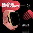 Smartwatch Relógio Inteligente Esportivo GPS Bluetooth 4.0 Tela 1,85" Resistente à água IP67 - Compatível com iOS e Android Notifica Mensagens e Redes Sociais - Tomate (Rosa)