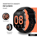 Amazfit Pop 3S Smartwatch 1.91" AMOLED, Monitor Cardíaco, SpO2, GPS, IP68, 100+ Esportes, Compatível Android/iOS