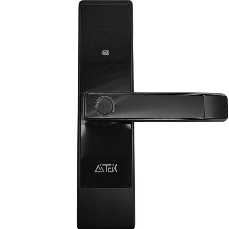 Fechadura Digital Inteligente Sistema de Alarme Desbloqueio Biometria Cartão de Acesso Senha Numérica - Trava Automática