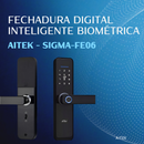 Fechadura Digital Inteligente Sistema de Alarme Desbloqueio Biometria Cartão de Acesso Senha Numérica - Trava Automática