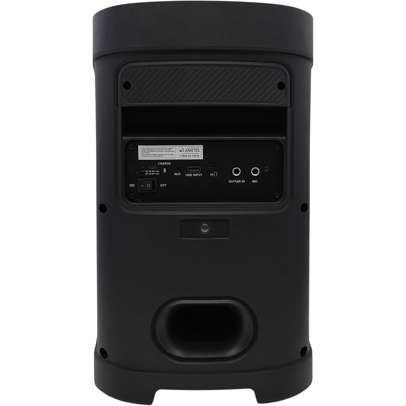 Caixa de Som Bluetooth 5.3 com LED 110W RMS 4000mAh Compatível Entradas, USB, AUX, Microfone e Guitarra