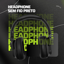 Fone de Ouvido Headphone Sem Fio Bluetooth Over-Ear Cancelamento de Ruído Ergônomico (Preto)