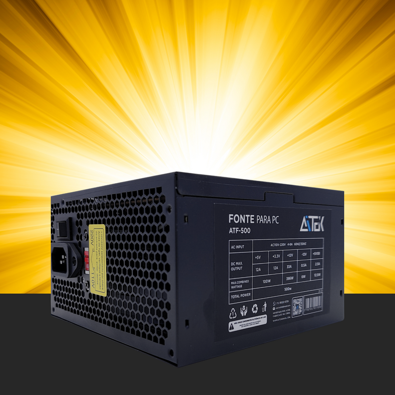 Fonte de Alimentação Para Computador PC Atx 500w Real