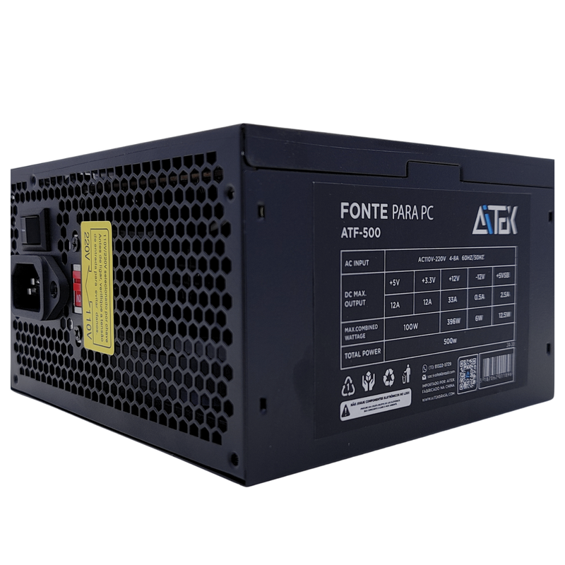 Fonte de Alimentação Para Computador PC Atx 500w Real