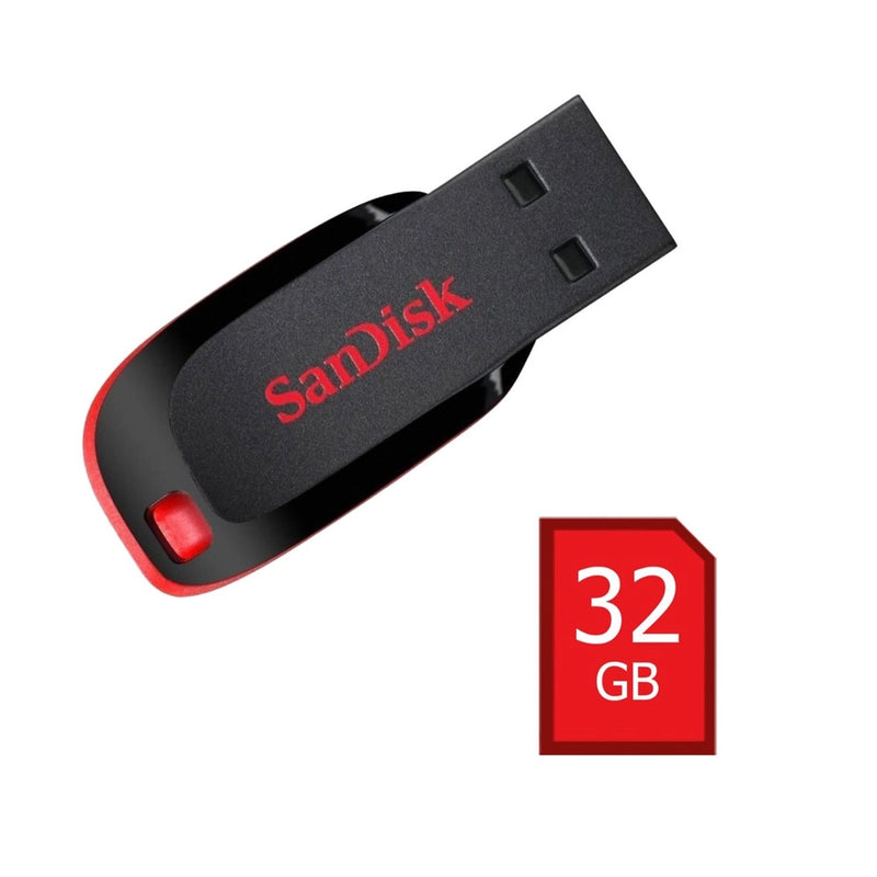 Pen Drive SanDisk 32GB Cruzer Blade USB 2.0 – Armazenamento Seguro e Eficiente