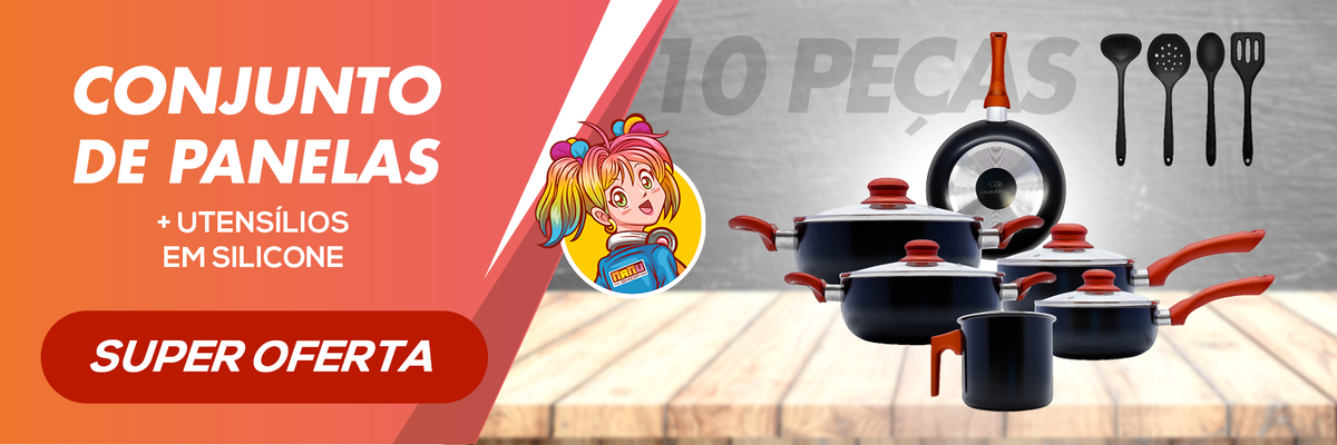 Conjunto de Panelas 10 Peças em Promoção