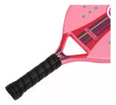 Raquete Rosa Para Beach Tennis Profissional Em Fibra Carbono Com Capa Protetora - Camewin