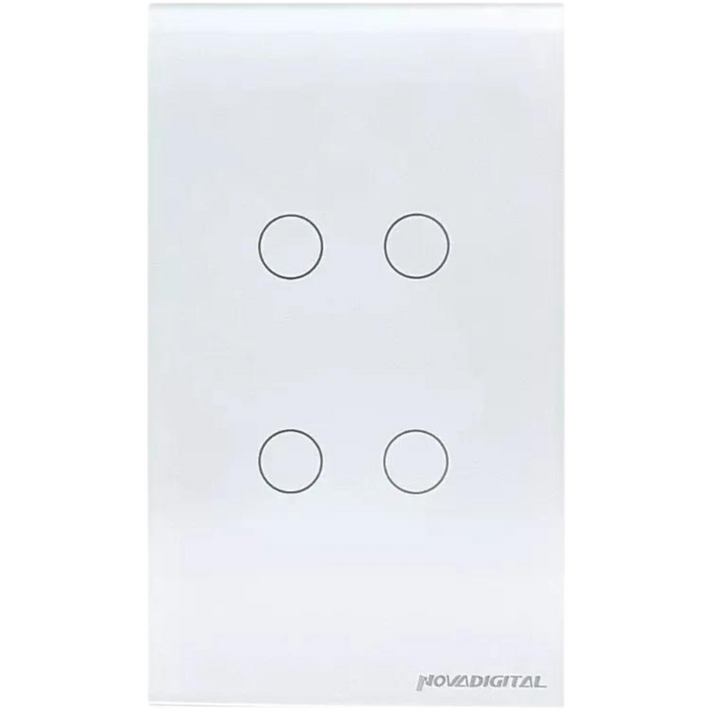 Interruptor Touch Zigbee com 1/2/3/4 Botões Branco - Novadigital