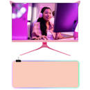 Kit Monitor LED 27" Rosa Aitek + Mousepad Gamer LED RGB 80x30CM Rosa