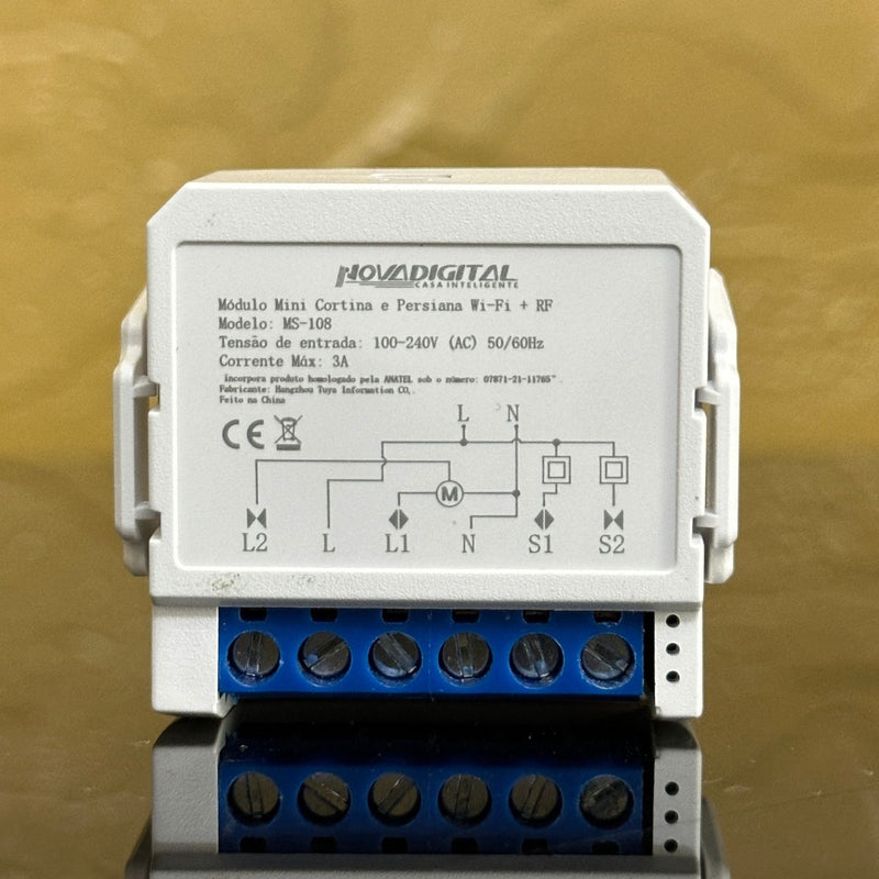 Módulo Mini Automação Cortina e Persiana Wi-Fi - NovaDigital