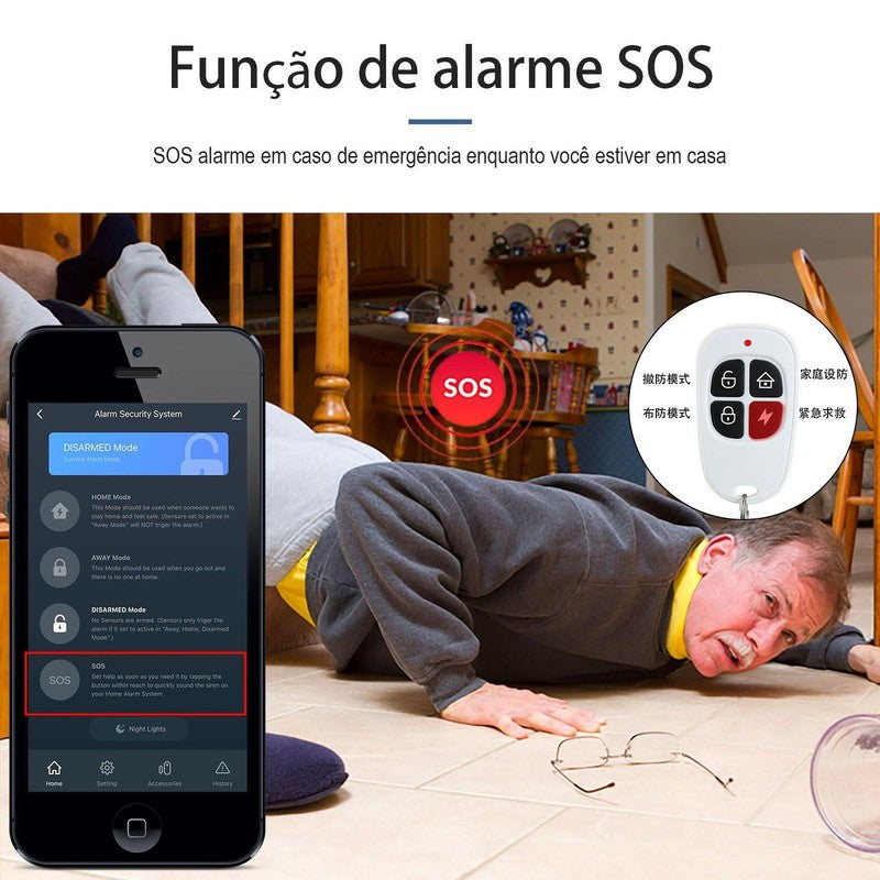 Kit Sistema Alarme Inteligente Wifi Monitore Controle por Aplicativo - Novadigital