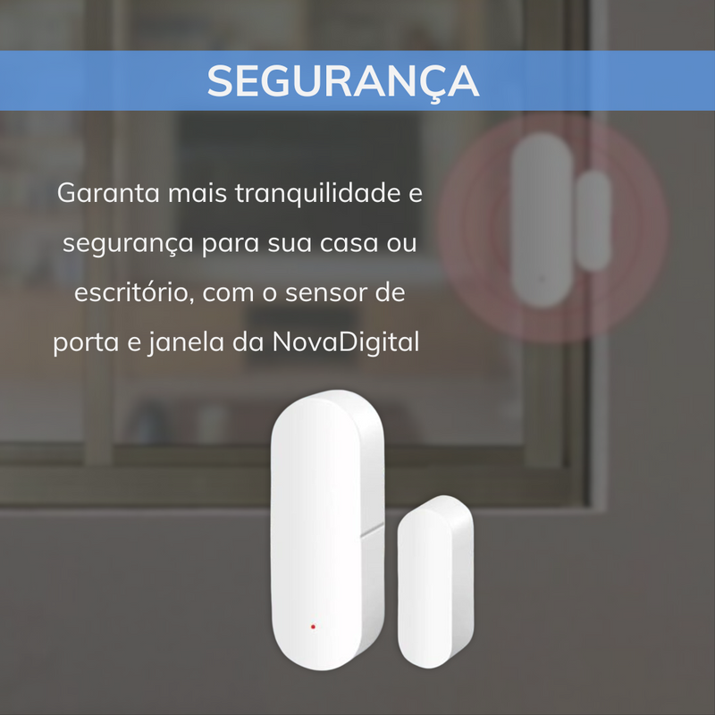 Sensor para Portas e Janelas Segurança Inteligente Wi-fi - Novadigital