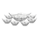 Conjunto de Tigelas para Sobremesa 7 Peças Vidro Square