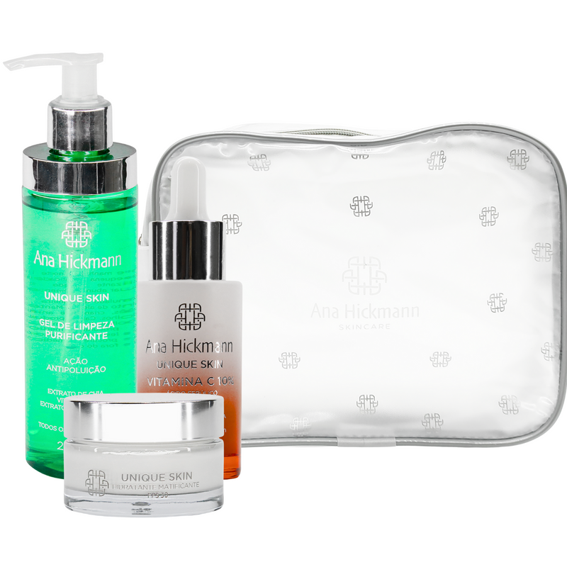 Kit Skin Care Gel de Limpeza + Hidratante Matificante Diurno FPS 30 + Vitamina C - Ana Hickmann