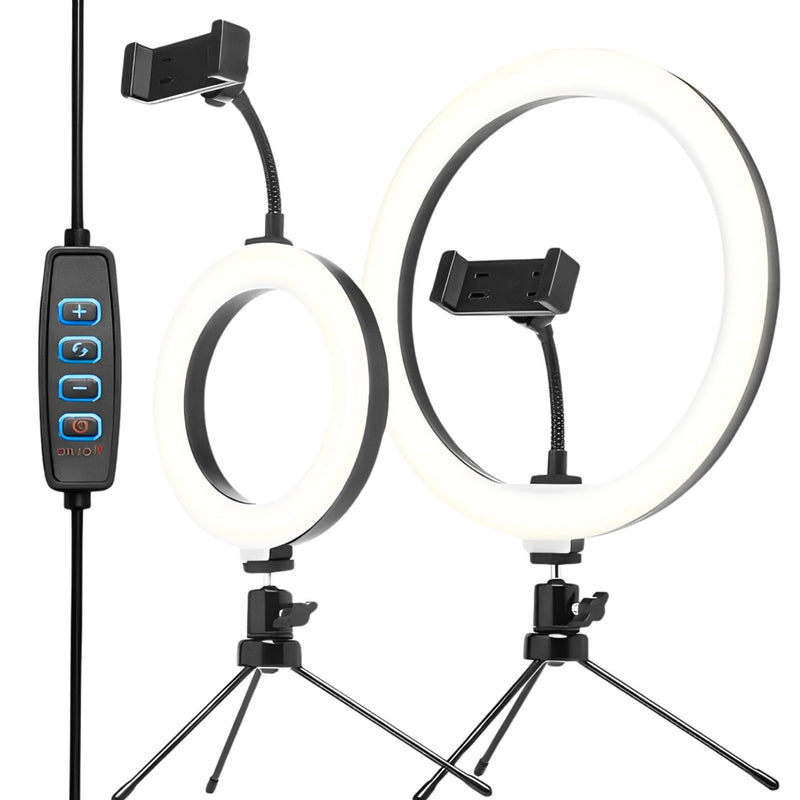 Kit de Iluminação Ring Light Fotografica 10 polegadas Para Smartphone Com Tripé