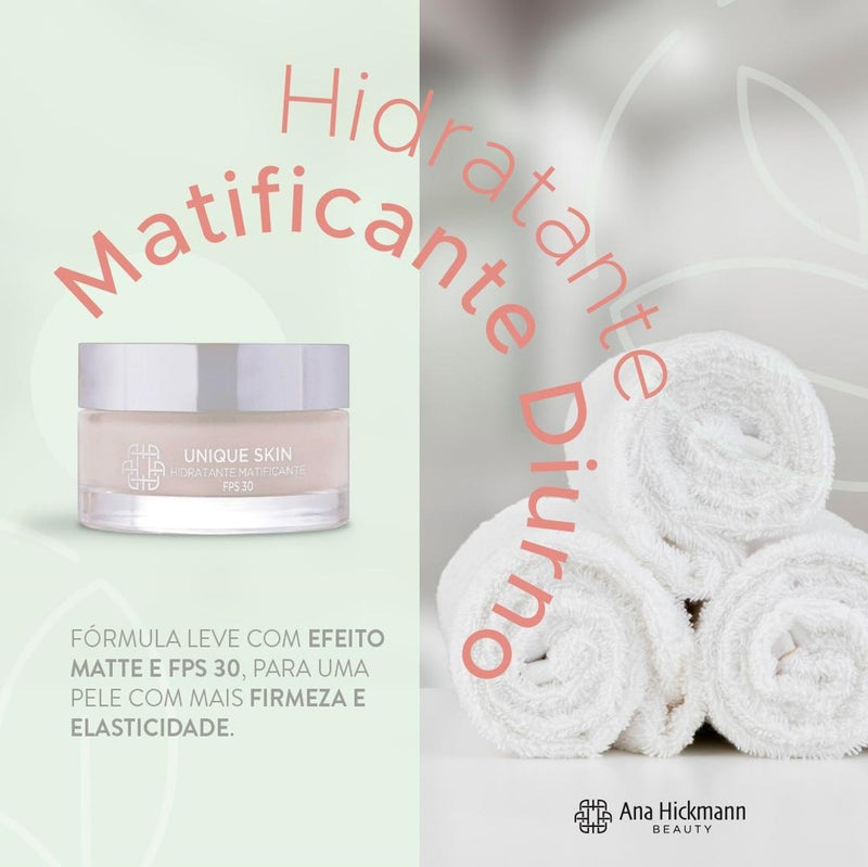 Hidratante Matificante Diurno FPS 30 Skincare Hidratação Proteção Solar Efeito Matte Antioxidante - Ana Hickmann