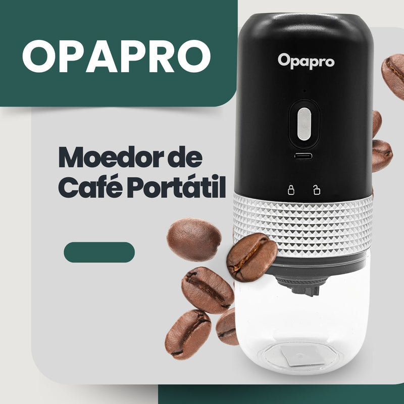 Moedor de Café Elétrico Portátil - Café Fresco e Moagem Personalizada