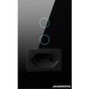 Interruptor com Tomada Inteligente 1 ou 2 Botões Touch Zigbee - Novadigital
