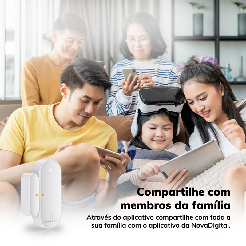 Sensor de Porta e Janela Zigbee Automação Residencial  Branco - Novadigital