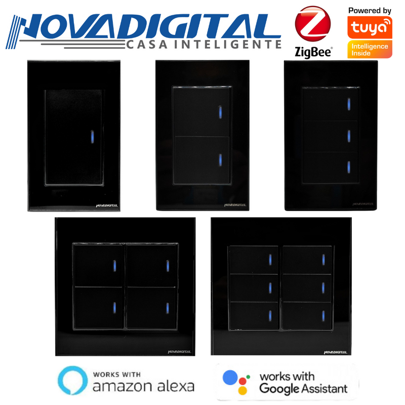 Interruptor Zigbee Inteligente Com Tecla Física - Novadigital