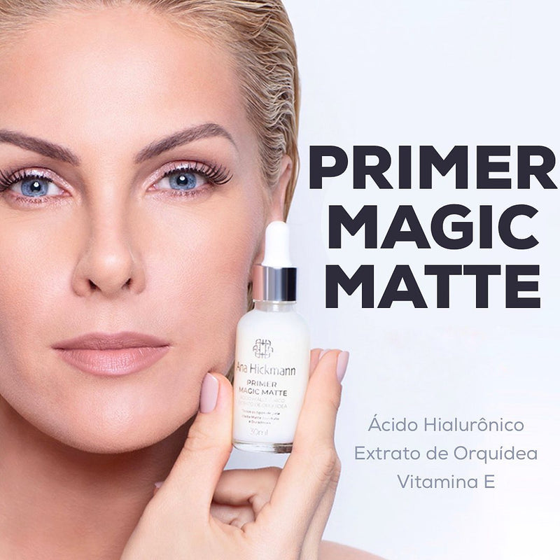 Primer Pearl Glow e Magic Matte Skincare Preparação Completa para Todos os Tipos de Pele - Ana Hickmann