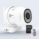 Kit Câmera IP Icsee Prova D'Água Wi-Fi HD 2 Antenas + Micro SD 128GB