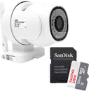 Kit Câmera IP Icsee Prova D'Água Wi-Fi HD 2 Antenas + Micro SD 128GB