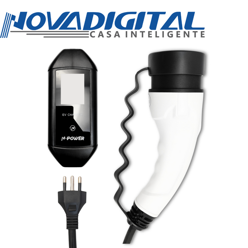 Carregador Portátil Inteligente Wifi NP-02 WF para Carro Elétrico - Novadigital