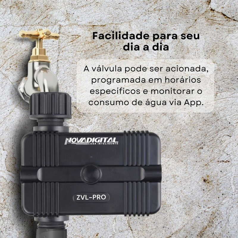 Vávula Inteligente Zigbee Automatize Sua Irrigação com Medidor de Consumo - Novadigital