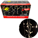 Cascata 200 LED Branco Bivolt Iluminação - 8 Funções para Decoração