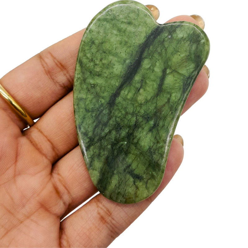 Rolo De Pedra Jade Massageador Manual Com Placa Gua Sha Skin Care