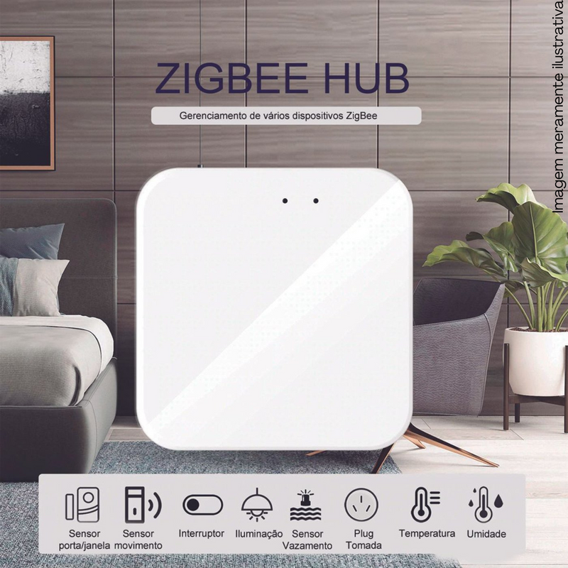 Hub Central para Automação Residencial ZigBee + Bluetooth - Novadigital