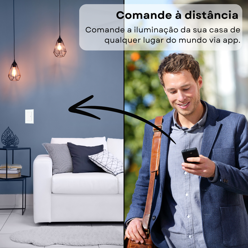 Interruptor Zigbee Inteligente Com Tecla Física - Novadigital