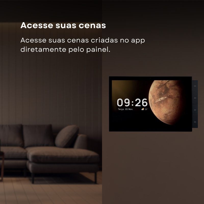 Painel Central Inteligente MaxPanel com Alexa Integrada e Hub Zigbee para Automação Completa - Novadigital