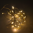 Cordão Cobre 50 LEDs Branco Quente - Decoração Elegante