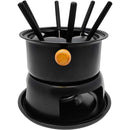 Conjunto Panela Fondue Aparelho Completo Aço Inox Cerâmica Gourmet