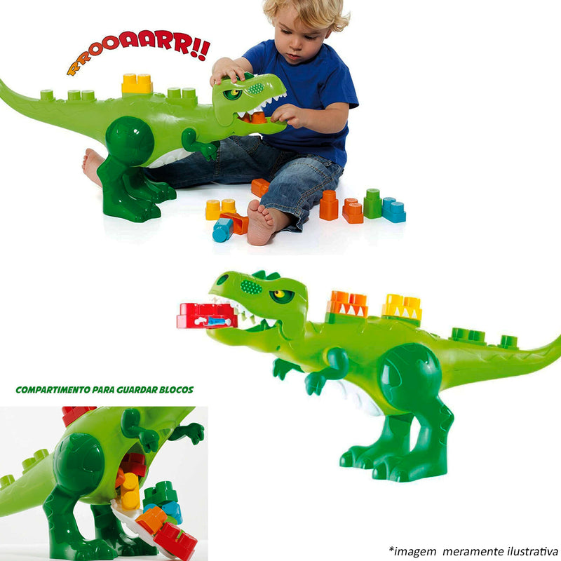 Brinquedo Baby Land Dino Jurassico 30 Blocos - Cardoso Toys