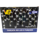 Cascata de Fio com 400 LEDs Branco - 8 Funções de Iluminação 110V 220V 9,5m