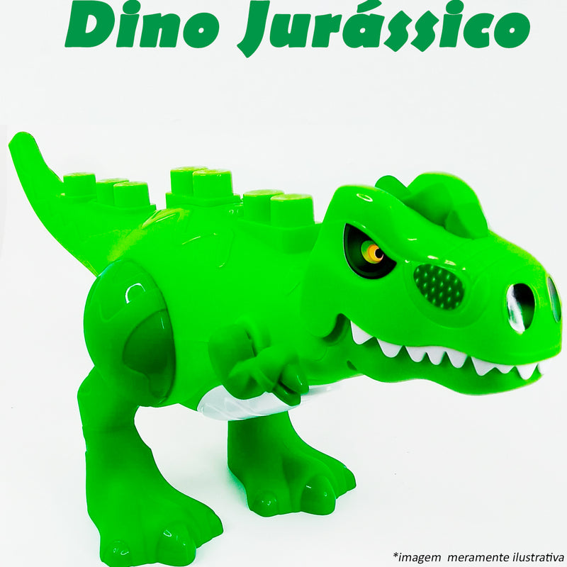 Brinquedo Baby Land Dino Jurassico 30 Blocos - Cardoso Toys