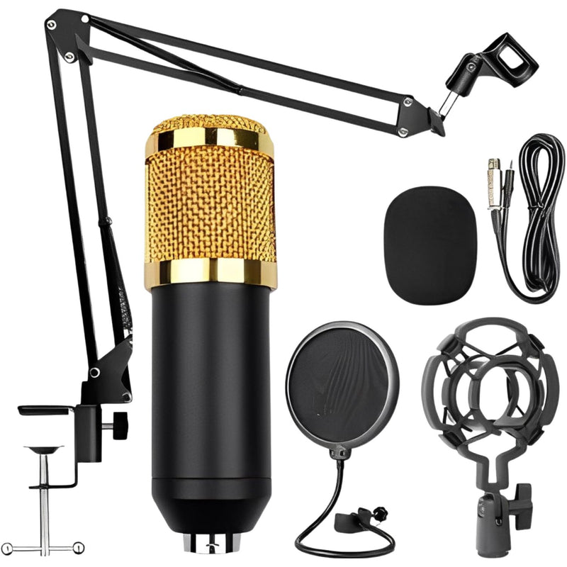 Kit para Estudio Microfone Condensador Knup com Braço Articulado