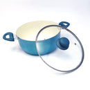 Conjunto de Panelas 7 Peças Zurich Antiaderente Azul Soft Touch Cozimento Uniforme