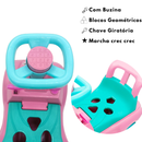 Totokinha Clássica Rosa Triciclo Interativo com Blocos de Formas Geométricas - Cardoso Toys