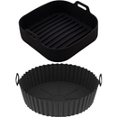 Forma de Silicone para Air Fryer 17cm e Forro 20x7cm - Proteja Sua Air Fryer e Evite sujeira