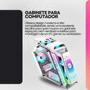 Gabinete Para Computador Branco RGB e Painel Vidro Temperado Aitek - AGP-M29165B