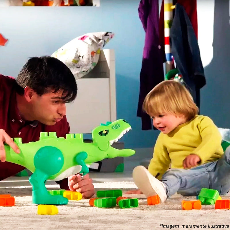 Brinquedo Baby Land Dino Jurassico 30 Blocos - Cardoso Toys