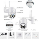 Câmera IP Wi-Fi Externa Rotativa HD 1080p com 2 Antenas Visão Noturna Áudio e Detecção de Movimento