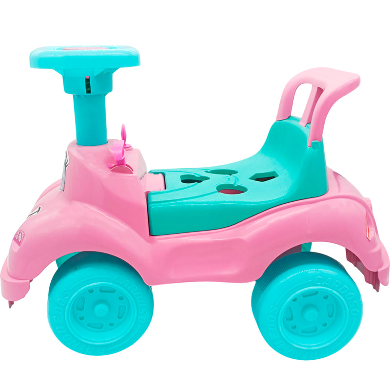 Totokinha Clássica Rosa Triciclo Interativo com Blocos de Formas Geométricas - Cardoso Toys