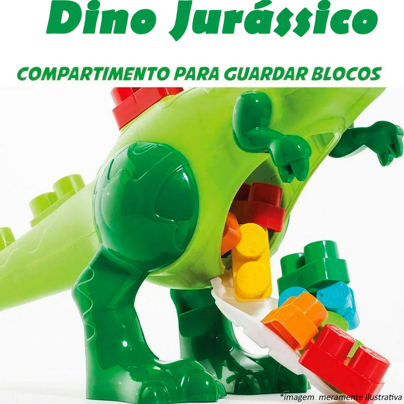 Brinquedo Baby Land Dino Jurassico 30 Blocos - Cardoso Toys