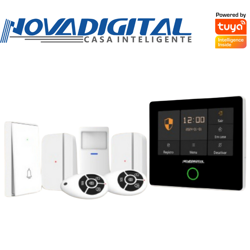 Sistema Alarme Inteligente Wifi Painel Monitor Remoto Ligações Emergêncial - Novadigital