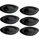 Conjunto de Pratos de Vidro Quadrado Preto 28x2,5cm Resistente Design Elegante Robusto Moderno